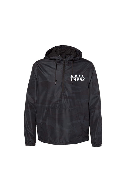 NW Retriever Camp Independant Trading Black Camo Pullover Windbreaker