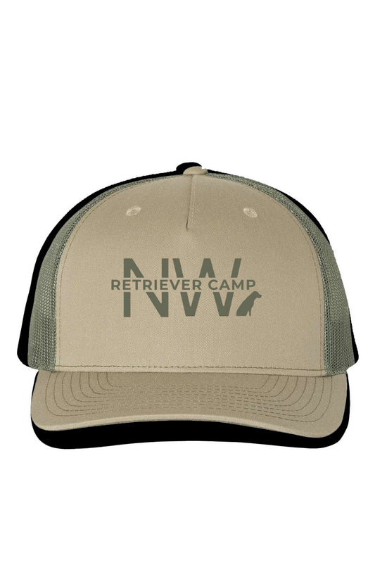NW Retriever Camp Richardson 112 Trucker Hat - Pale Khaki/Loden Green