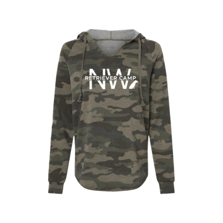 NW Retriever Camp Womens Lightweight Camo Hooded Sweatshirt