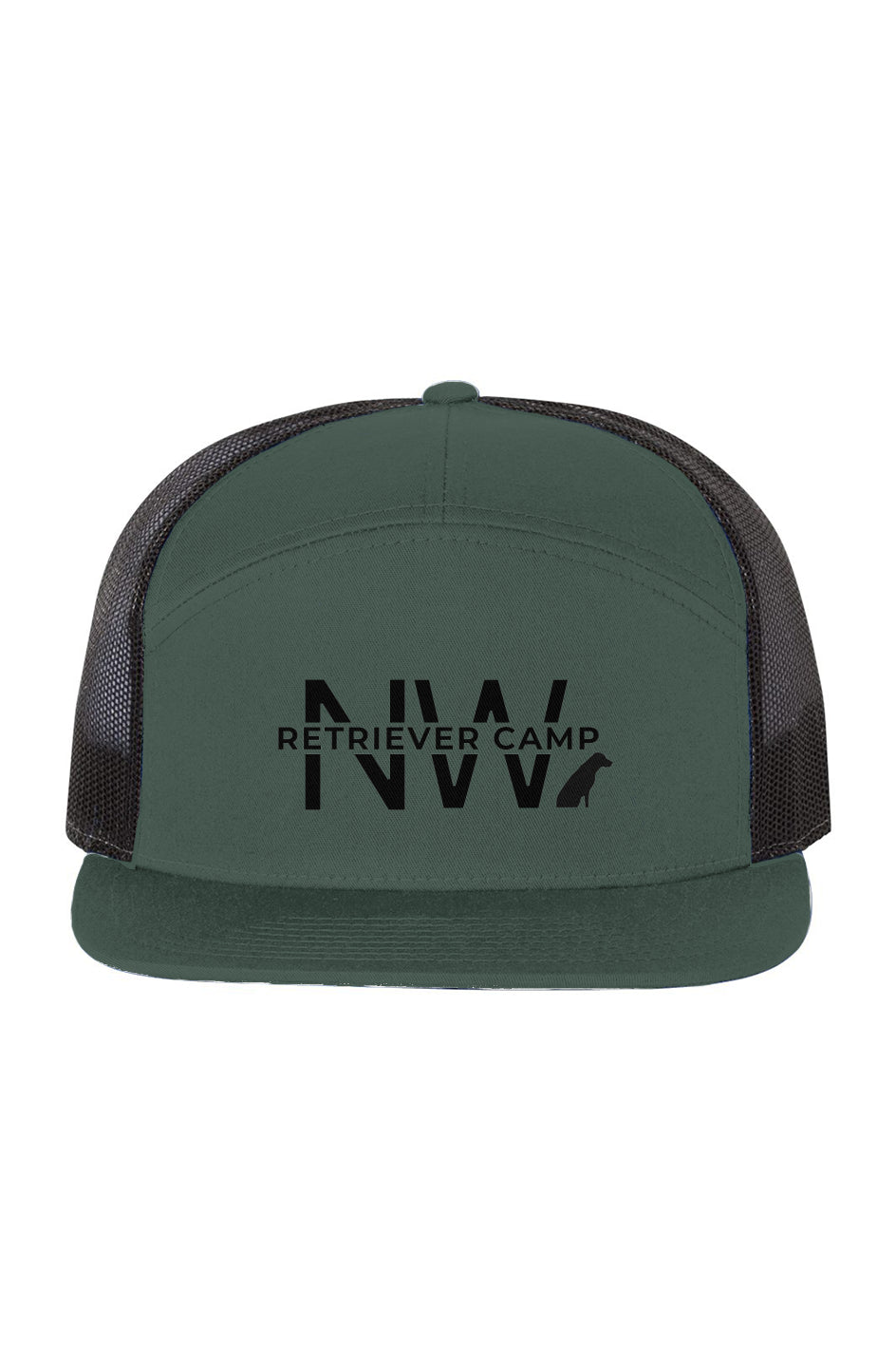 NW Retriever Camp Richardson Seven-Panel Trucker Cap - Green/Black