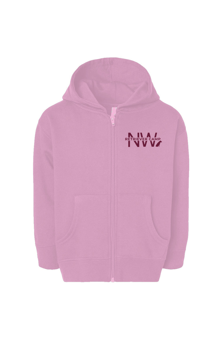 NW Retriever Camp Toddler Full-Zip Fleece Hoodie (Pink)