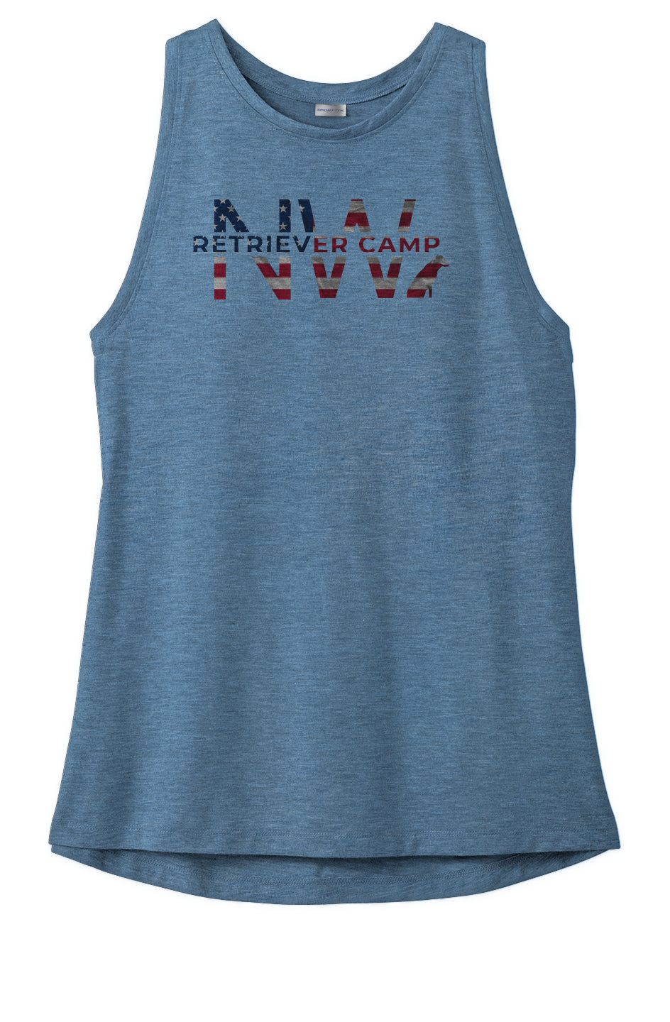 NW Retriever Camp Ladies Tri-Blend Wicking Tank (Patriotic)