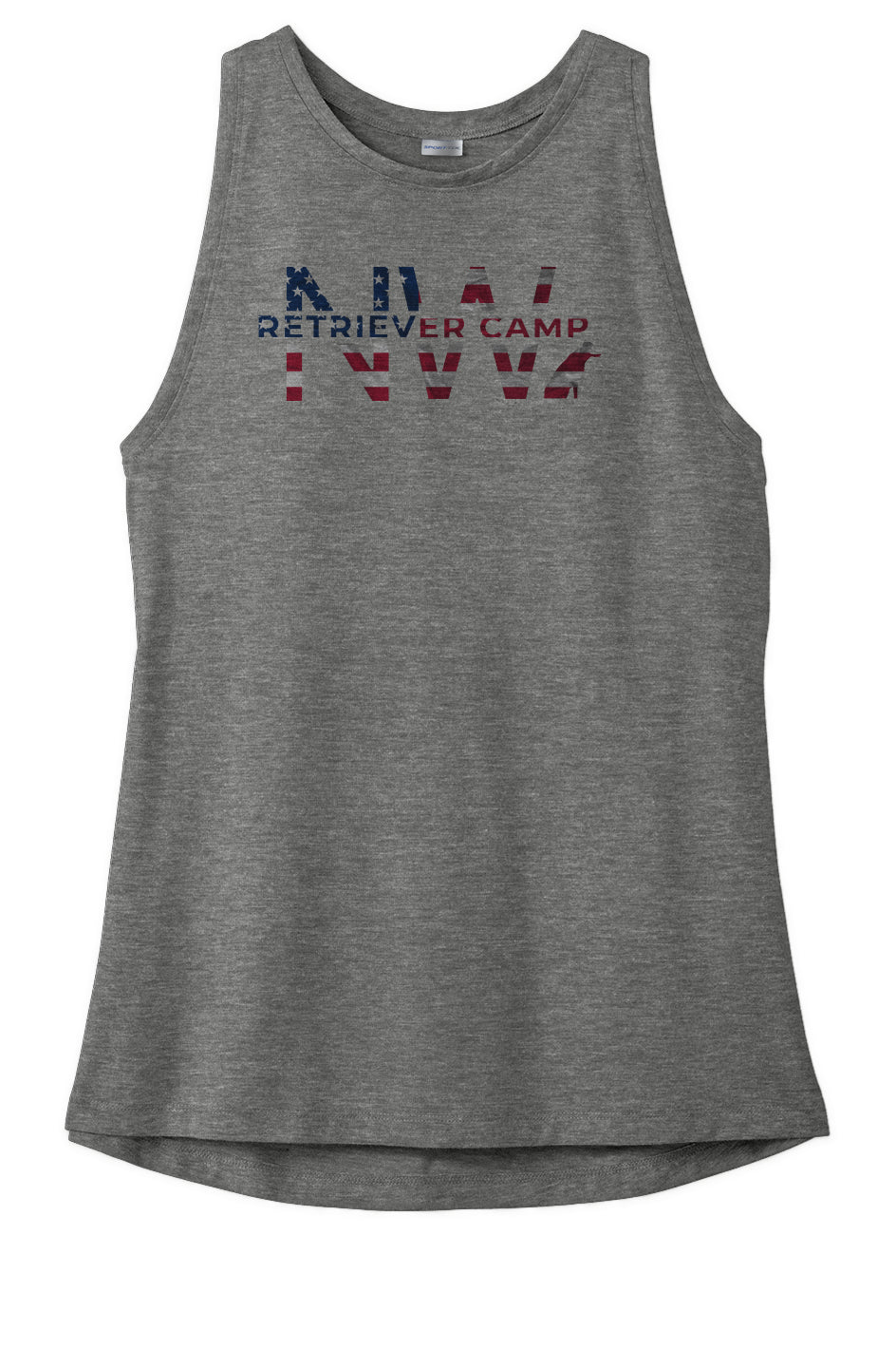 NW Retriever Camp Ladies Tri-Blend Wicking Tank (Patriotic)