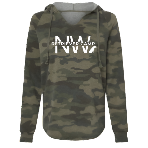 NW Retriever Camp Womens Lightweight Camo Hooded Sweatshirt